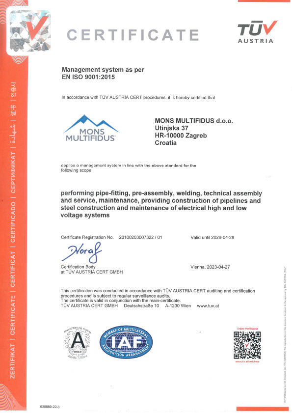 Mons Multifidus ISO 9001